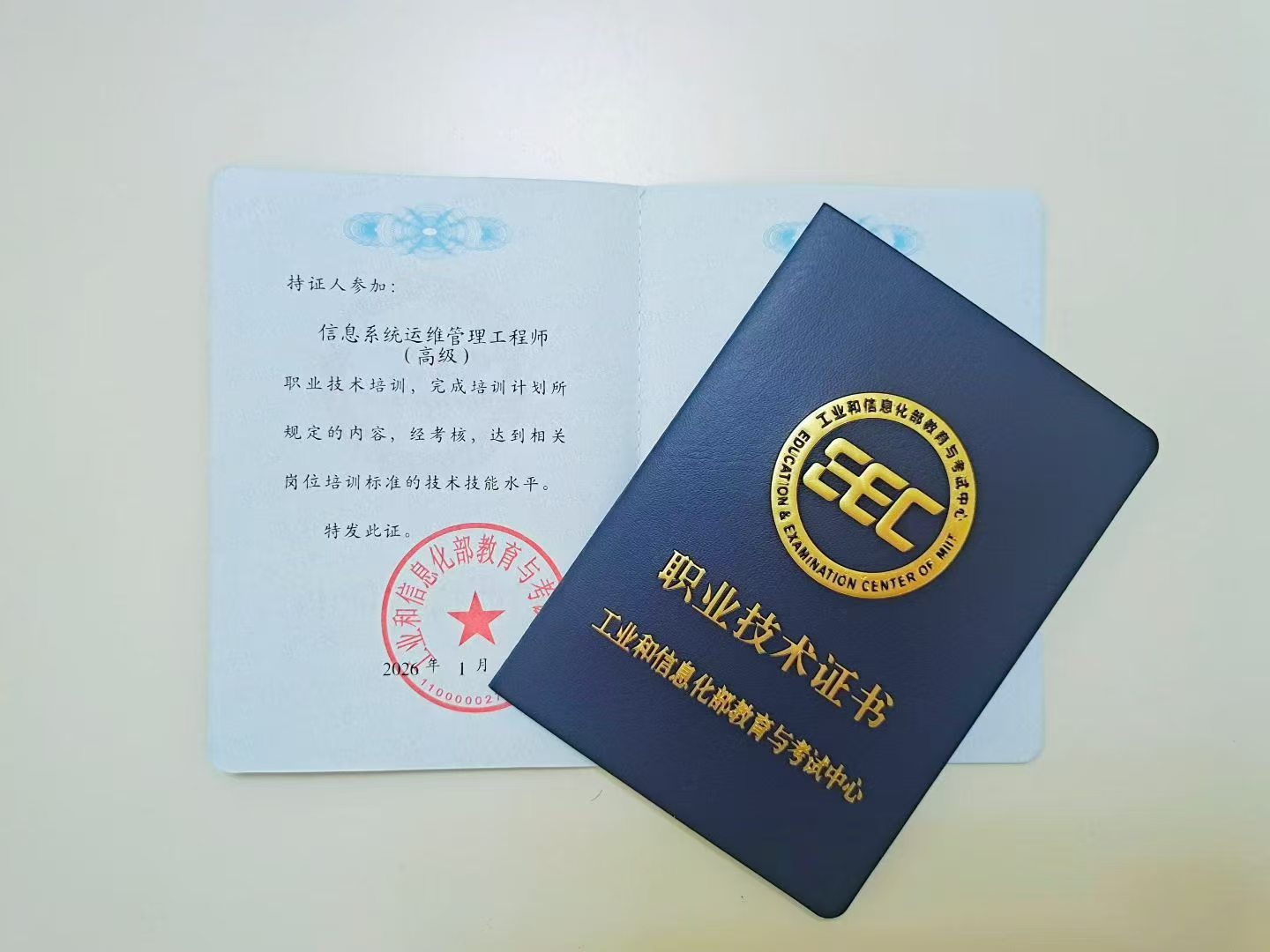 信息系统运维管理工程师高级证书样本【待替换】